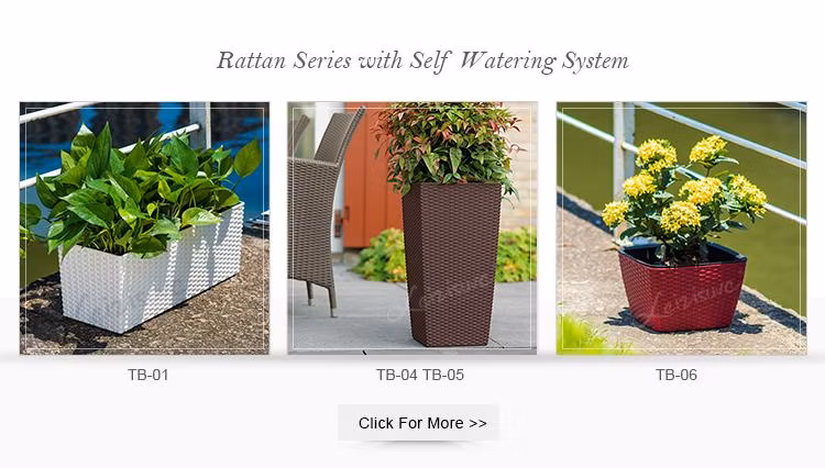 Home Colorful Baking Varnish Glazed Minimalist Style Plant Pot Resin Plastic Planter Flower Pots Wholesale (GQ3-2)