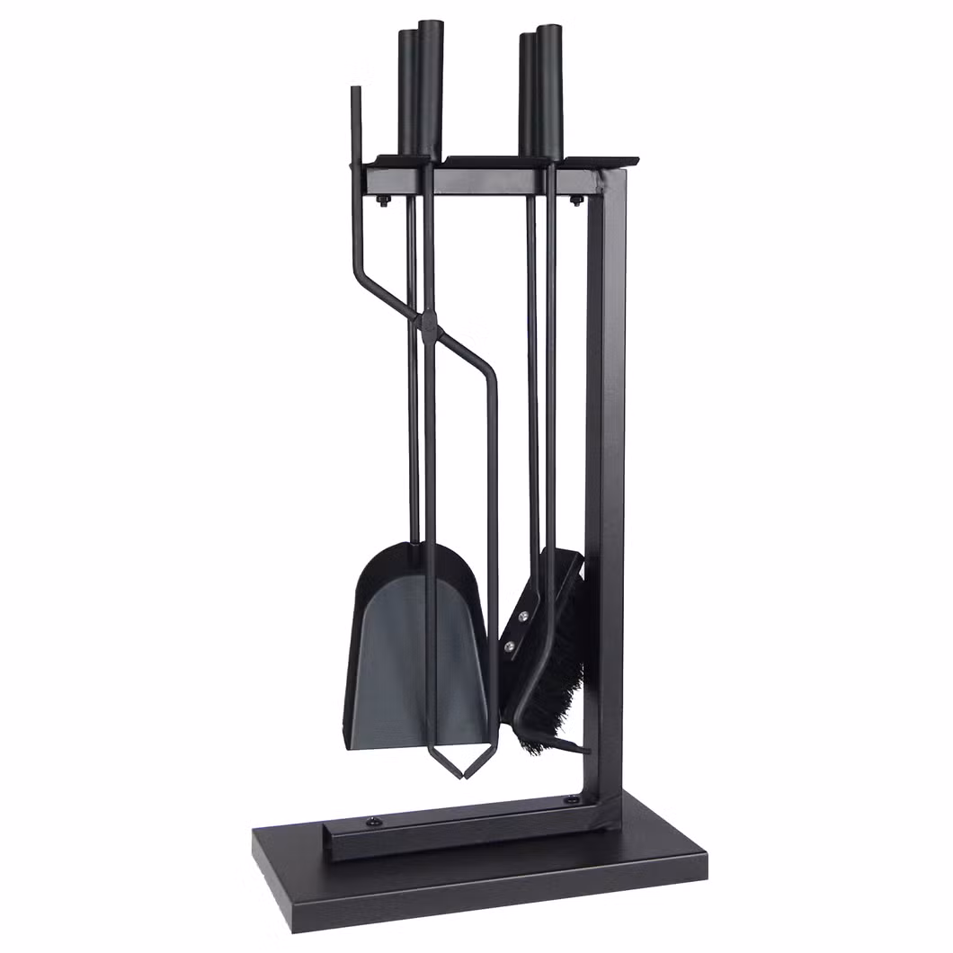 Adjustable Heavy Duty Powder Coated Steel Holder Firewood Log Storage Rack Bracket for DIY Fireplace Wood Storage