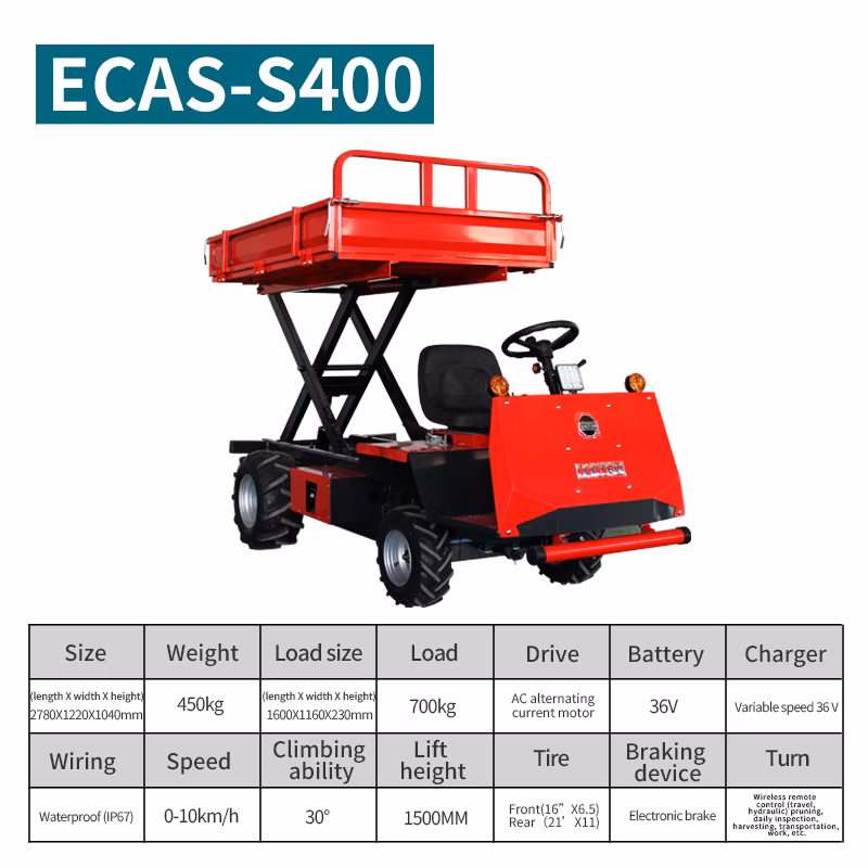 Ecas-S400 Orchard Lift Aerial Work Platform Used in Fruit Picking Cherry Picking Pruning Branches and Spread Pollen