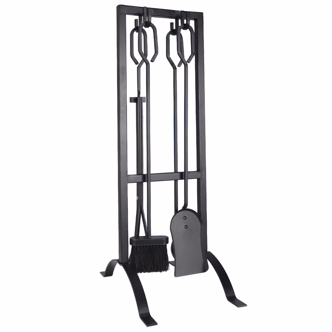 Adjustable Heavy Duty Powder Coated Steel Holder Firewood Log Storage Rack Bracket for DIY Fireplace Wood Storage