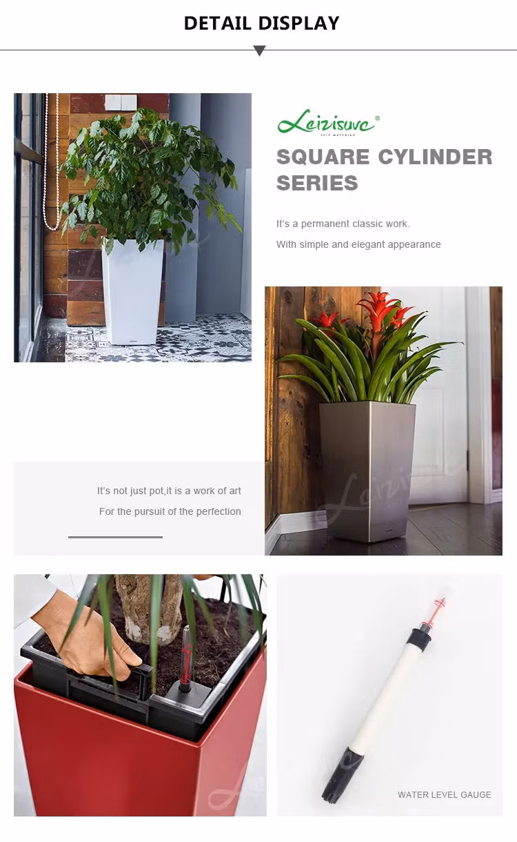 Home Colorful Baking Varnish Glazed Minimalist Style Plant Pot Resin Plastic Planter Flower Pots Wholesale (GQ3-2)