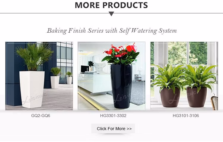 Home Colorful Baking Varnish Glazed Minimalist Style Plant Pot Resin Plastic Planter Flower Pots Wholesale (GQ3-2)