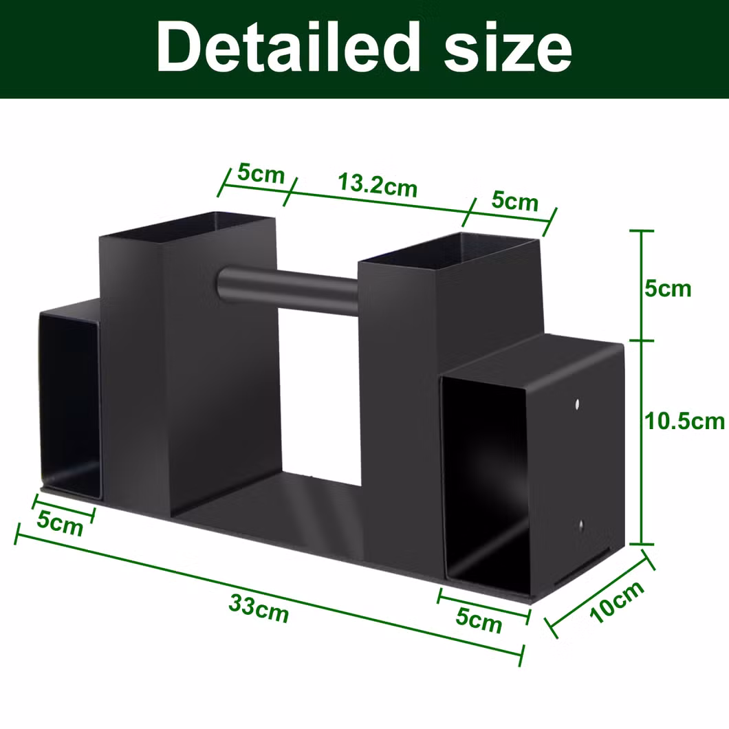 Adjustable Heavy Duty Powder Coated Steel Holder Firewood Log Storage Rack Bracket for DIY Fireplace Wood Storage