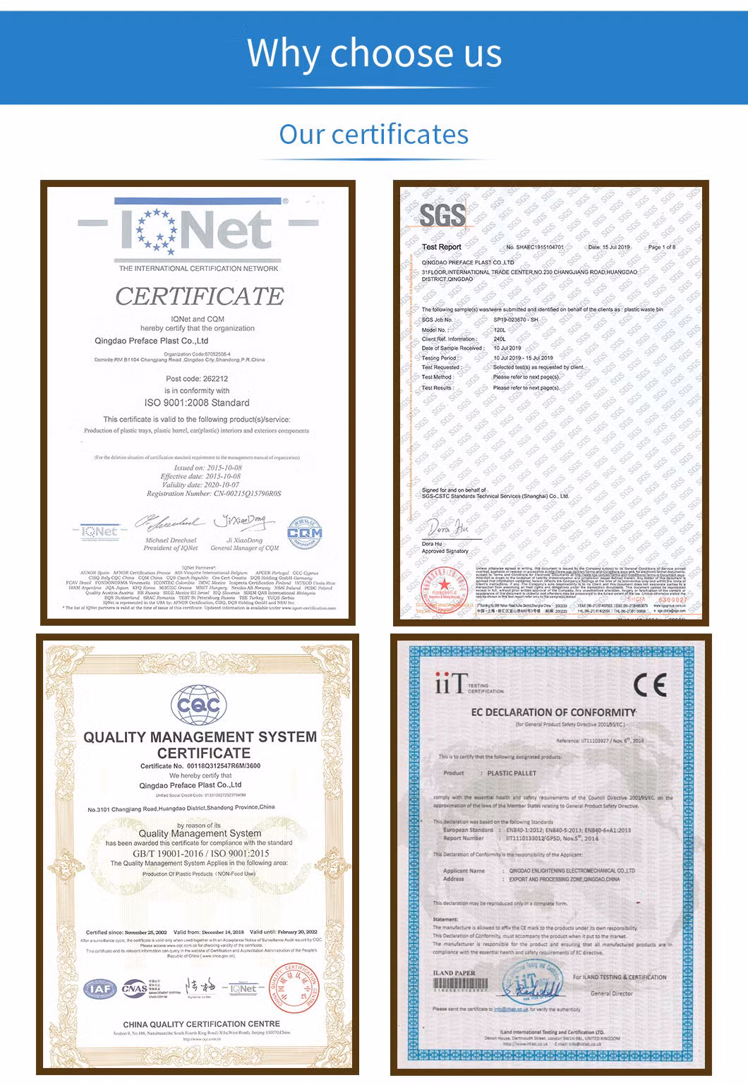 Single Face 1200*1000 Assorted Color Block HDPE Material Nestable Euro Type Standard Size Heavy Duty Reusable Plastic Pallet for Shipping