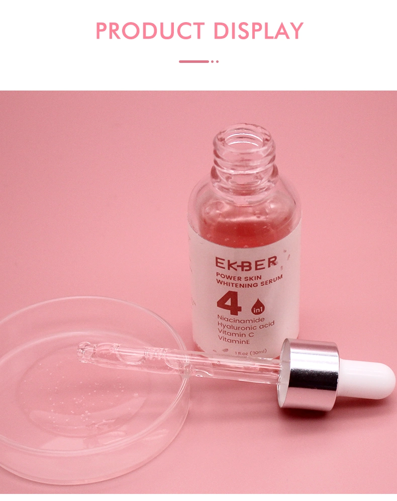 Ekber Wholesale Skin Care Facial Serum Anti-Aging Organic Whitening Vitamin C Niacinamide Vitamin E Ha Face 4 in 1 Serum