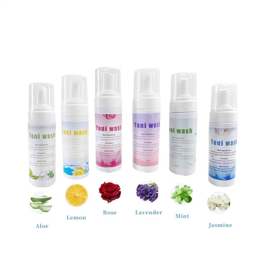 New Flavors Herbal Feminine Hygiene Yoni Wash Foam pH Balance 150ml