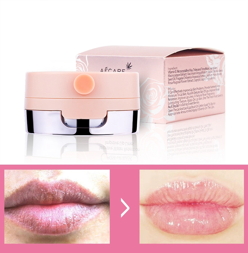 Wholesale Custom Logo Organic Pink Lip Care Mask Private Label Hydrating Sleeping Lips Mask