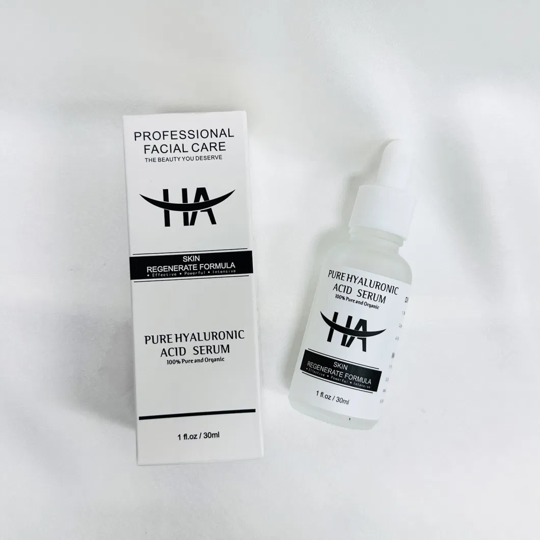 Premium Custom Logo Facial Vegan Anti Aging Skin Care Moisturizing Hydrating Hyaluronic Acid Face Serum