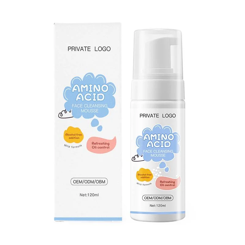 OEM/ODM Amino Acid Cleansing Brightening Exfoliating Mousse Foam Cleansing Remove Makeup Moisturizing Cleanser Face Wash