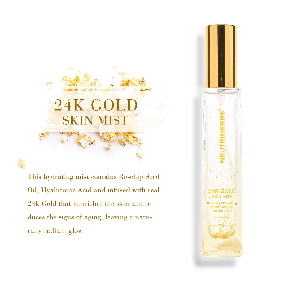 Skin Beauty Rejuvenating Vitamin C Daily Hydrating Firmness Rose 24K Gold Mist For Dry Skin