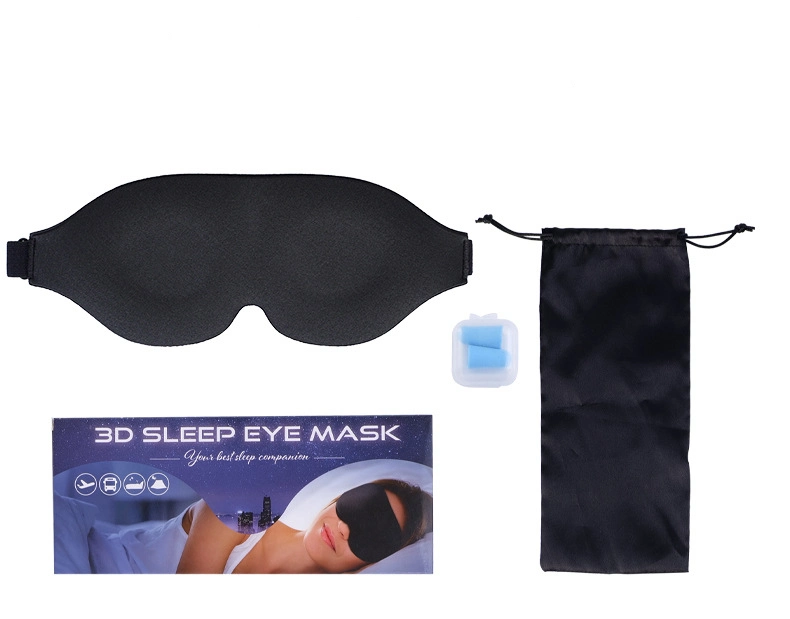 No Seamless Pressure Stereo 3D Contoured 100% Blackout Eye Mask for Sleeping with Adjustable Strap