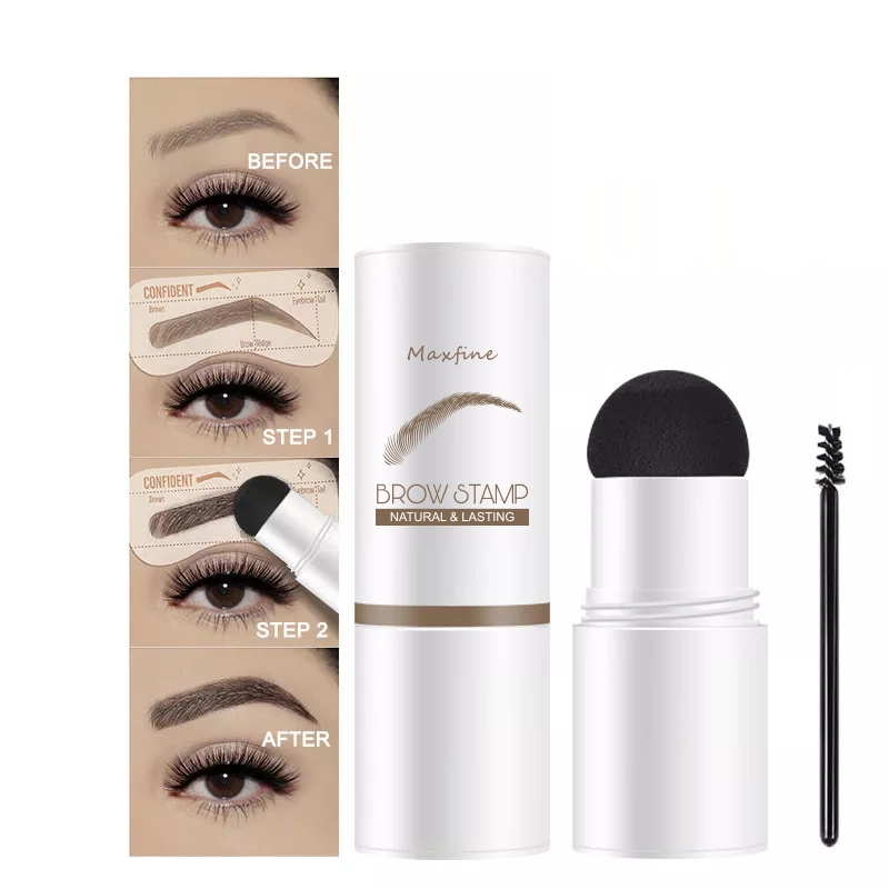 Waterproof Shaping One Step Eyebrow Stamp and Eyebrow Stencil Kit