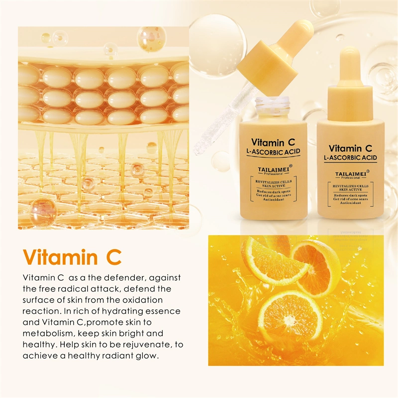 Tlm Custom Dark Spot Correcting Face Care Brightening Whitening Serum Vitamina C Active Formula Revitalizer Skin Care Serum