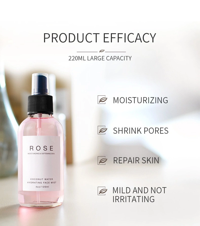 100% Pure Rose Water Spray Natural Toner Hydrating Face Spray Rose Water