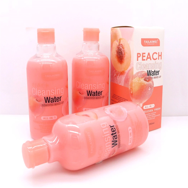 Tlm Custom Label All in 1 Peach Cleansing Water Removers Makeup Removing Oil Water Cleanser Cosmetics Moisture Make up Remover