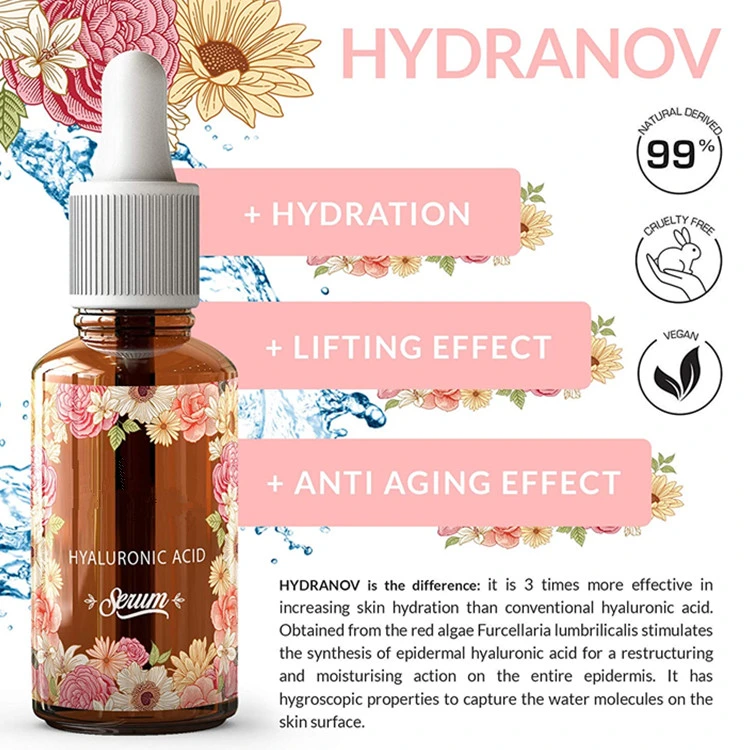 Professional Custom Facial Hydrating Anti-Aging Pure Hyaluronic Acid Serum for Dry Skin