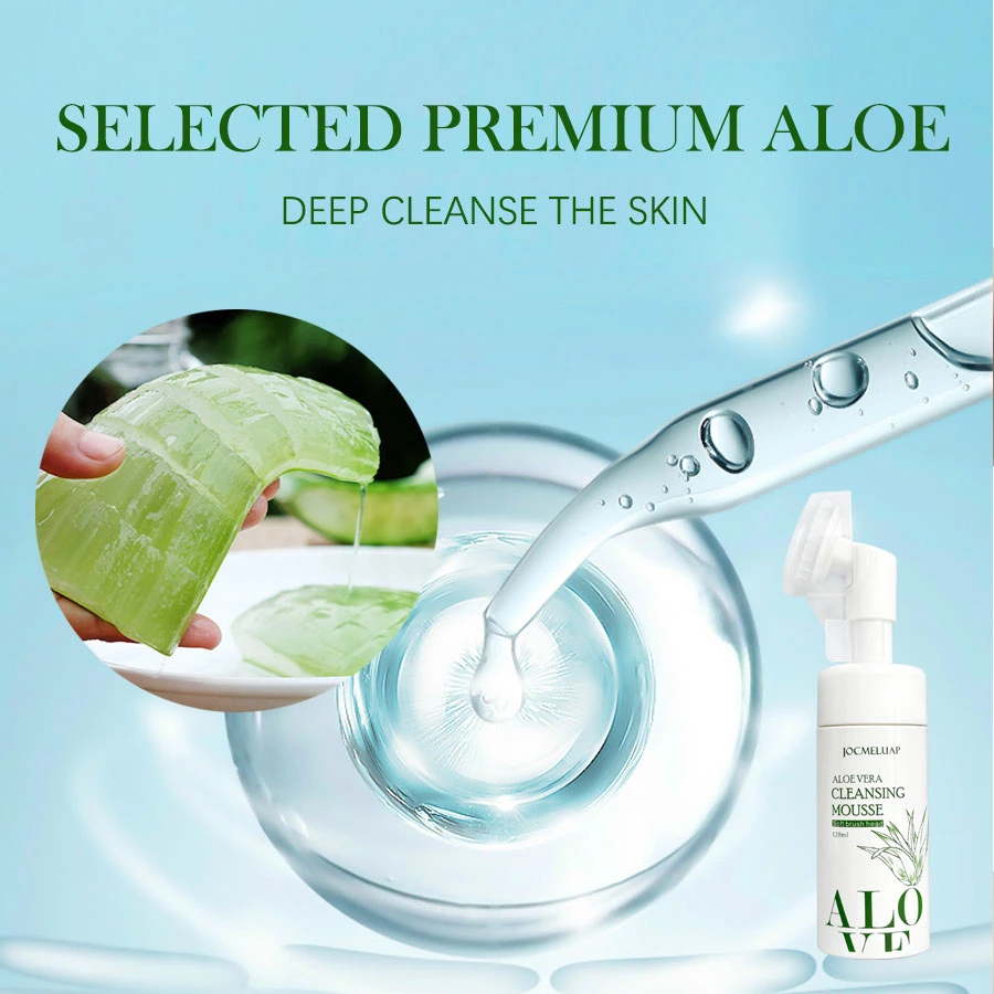 Wholesale Price Private Label OEM/ODM Deep Cleansing Massage Foam Facial Cleanser Moisturizing Aloe Vera Face Wash