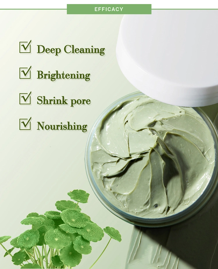 Women Beauty Skin Care Green Tea Moisturizing Repairing Oil Control Mud Facial Mask Private Label