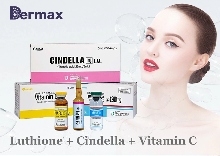 Glutax L-Glutathion Plus Pure Vitamin C Injections for Clear Skin Whitening