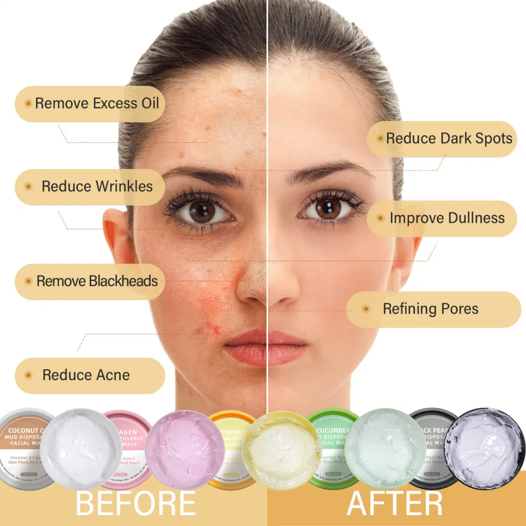 Hot Selling Private Label Organic DIY Clay Mask Powder Anti Aging Skin Care Peel off Mud Mask