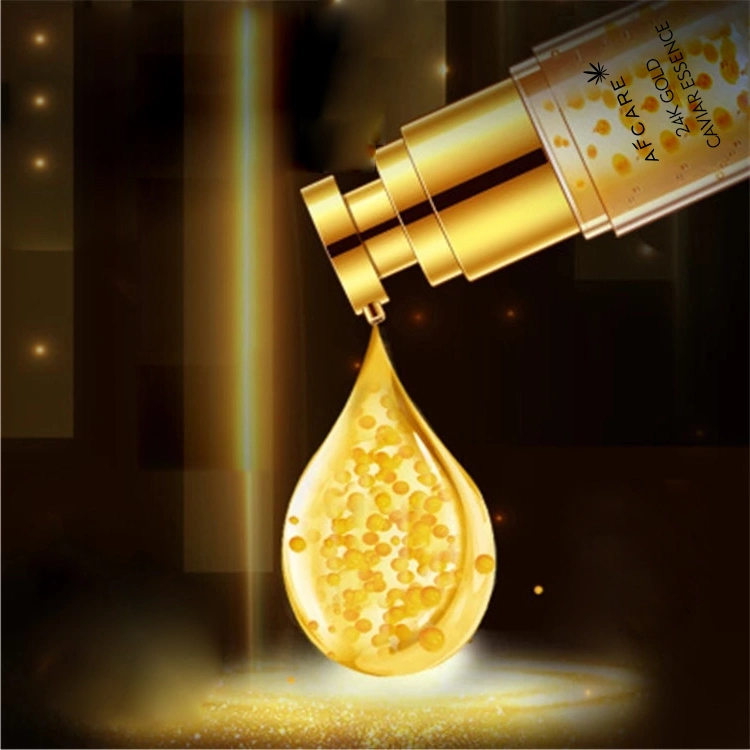 Private Label Custom Skin Whitening Moisturizing Anti-Aging Natural Organic 24K Gold Caviar Face Serum