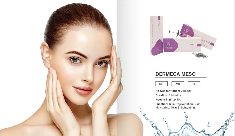 Dermeca Skin Rejuvenating Injection Hyaluronic Acid Skin Whitening Serum for Mesotherapy (MESO 2ML)