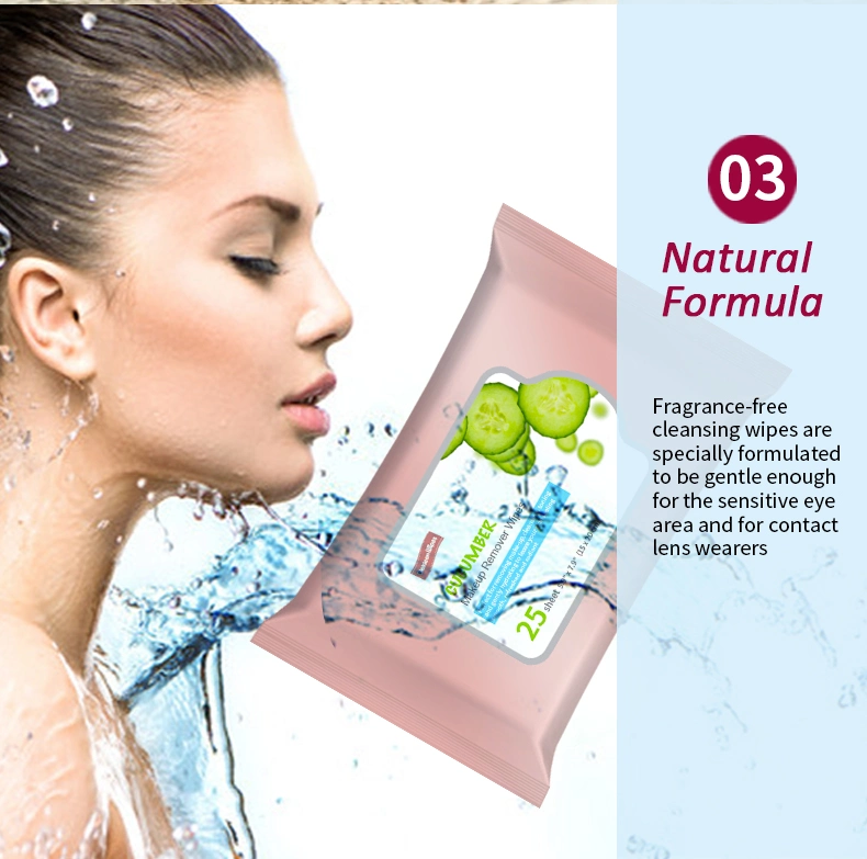 Biokleen OEM Free Sample Hypoallergenic Biodegradable Fragrance Makeup and Mascara Facial Makeup Remover Organic Wipes