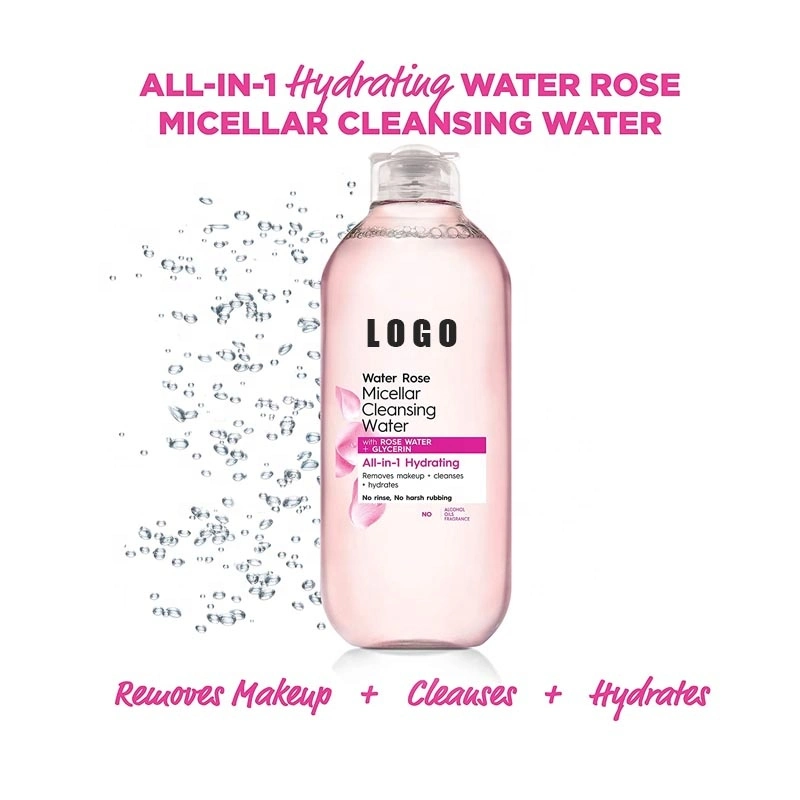 Natural Micellar Cleansing Water All-in-1 Water Based Vegan Face Clean Makeup Remover Cleansing Water and Oil Mix