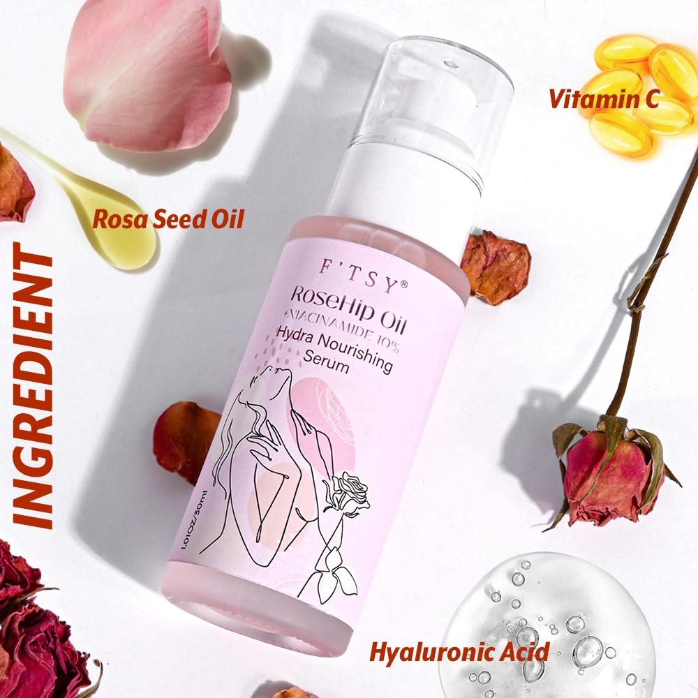 Hot Selling Natural Moisturizing Brightening Natural Extract Skin-Friendly Rose Hydrating Face Oil Facial Serum