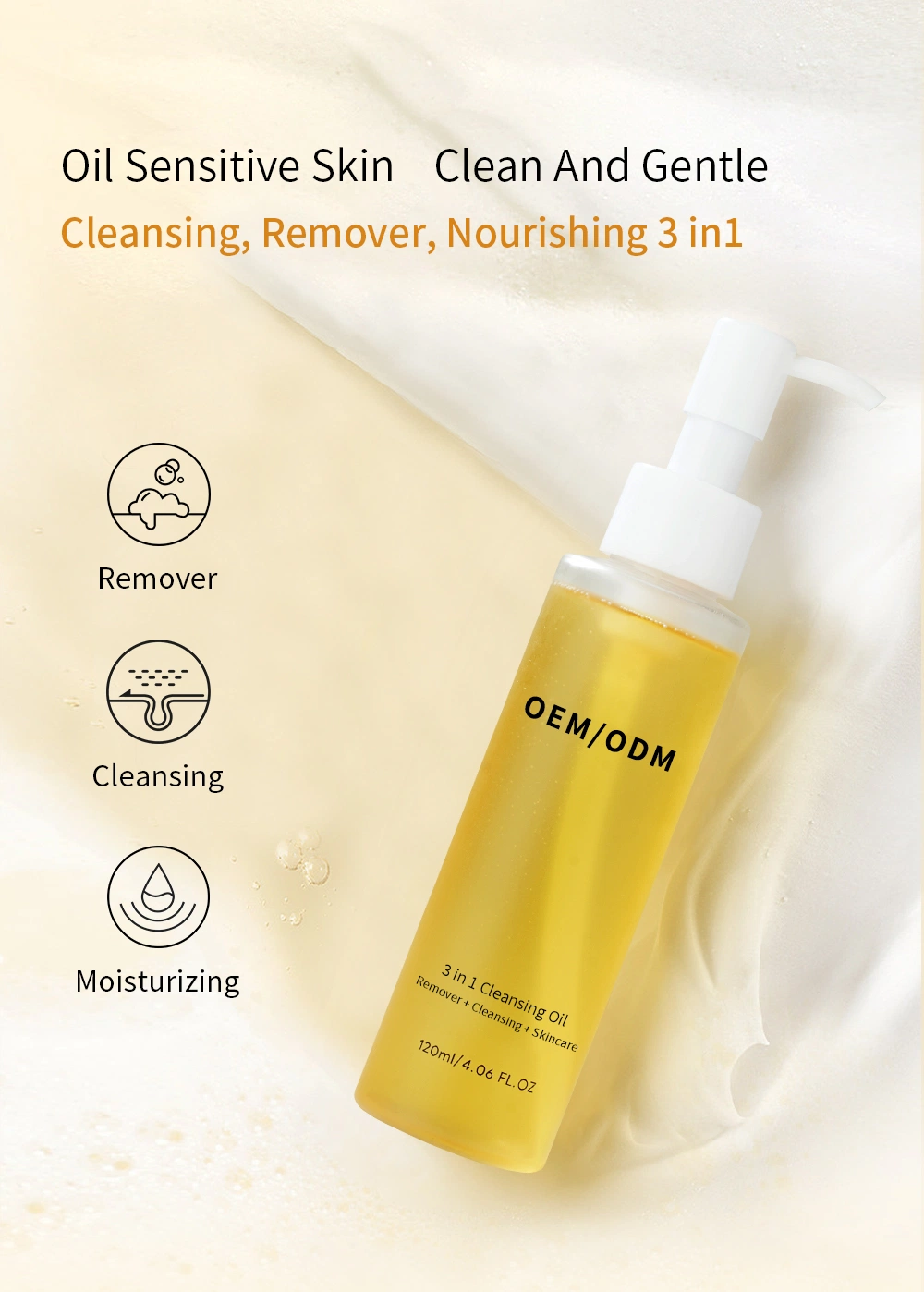 OEM/ODM Cleanser Oil Control Sensitive Skin Cleansing Moisturizing Makeup Remover