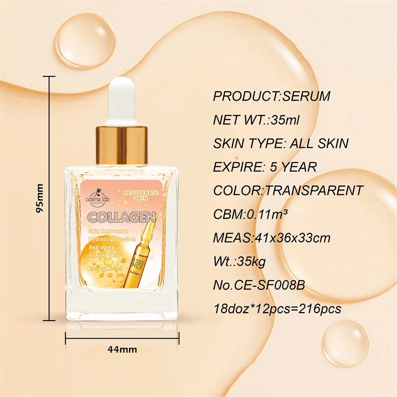 Cosmelab Supplier Logo Custom Anti-Aging Collagen Face Serum Moisturizing Firm Smoothing Rejuvenate Skin Care Serum