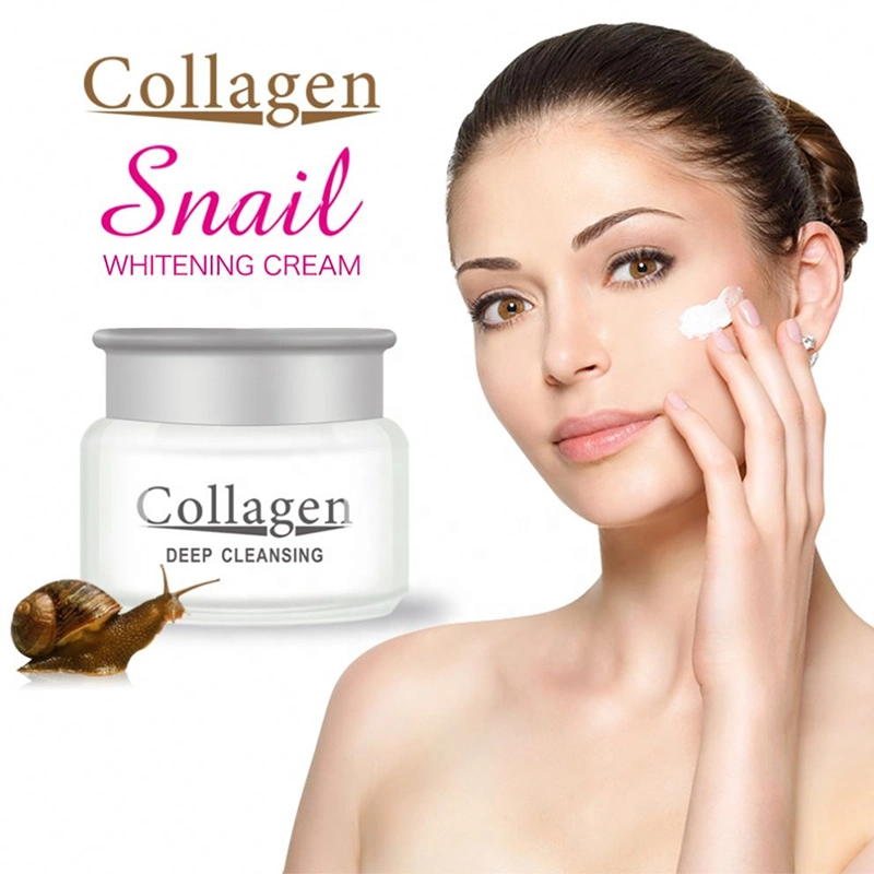 Private Label Natural Organic Anti Aging Wrinkle Whitening Deep Cleansing Skin Repair Collagen Snail Face Cream