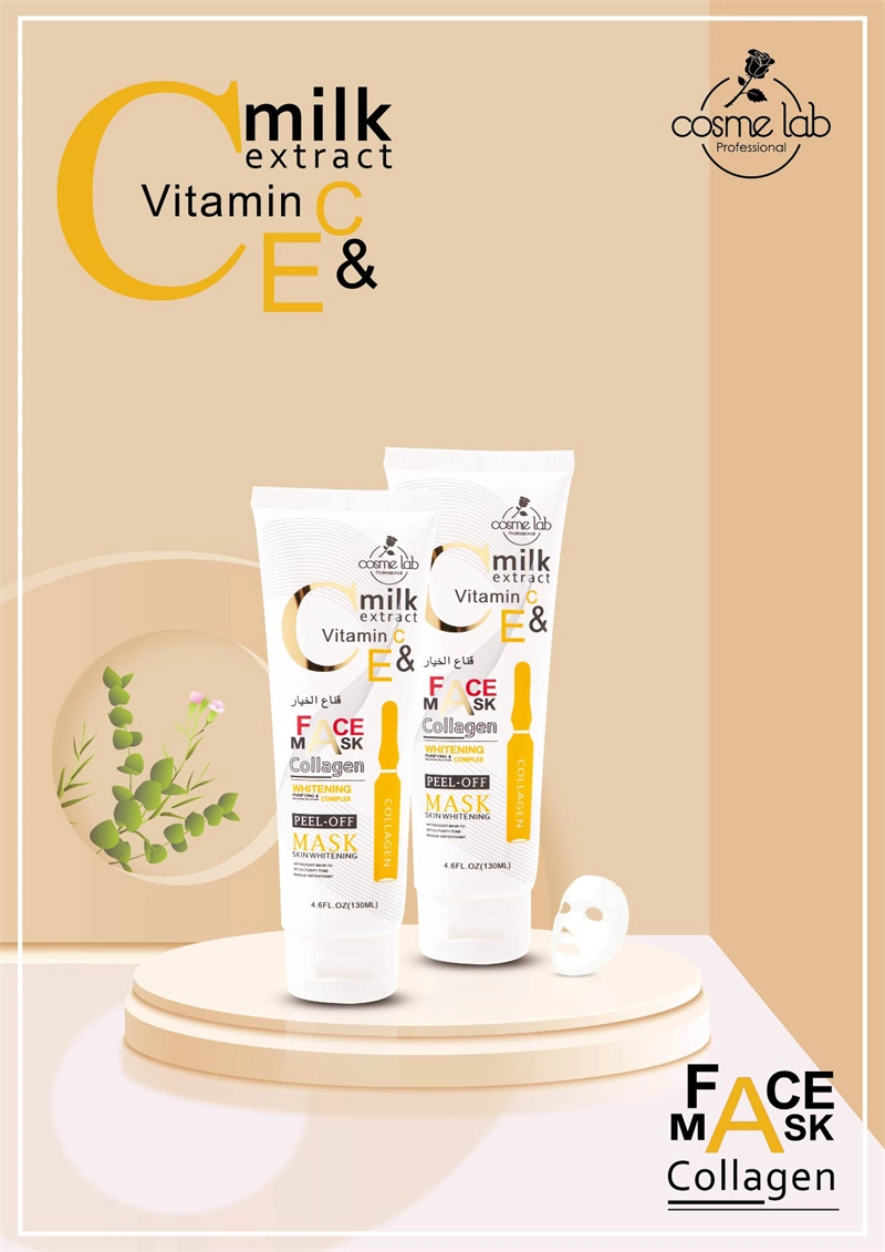 Vitamin C&E Whitening Complex Hydrating Facial Peel-off Mask Natural Organic Collagen Mask