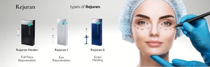 Rejuran S and Rejuran Healer Skin Booster Hyaluronic Acid Pdrn Toner Acne Scar Salmon DNA Dermal Filler