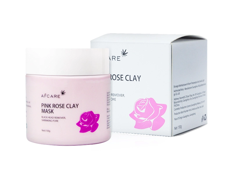 OEM Pure Rose Powder Organic Cleansing Face Pink Clay Mud Mask