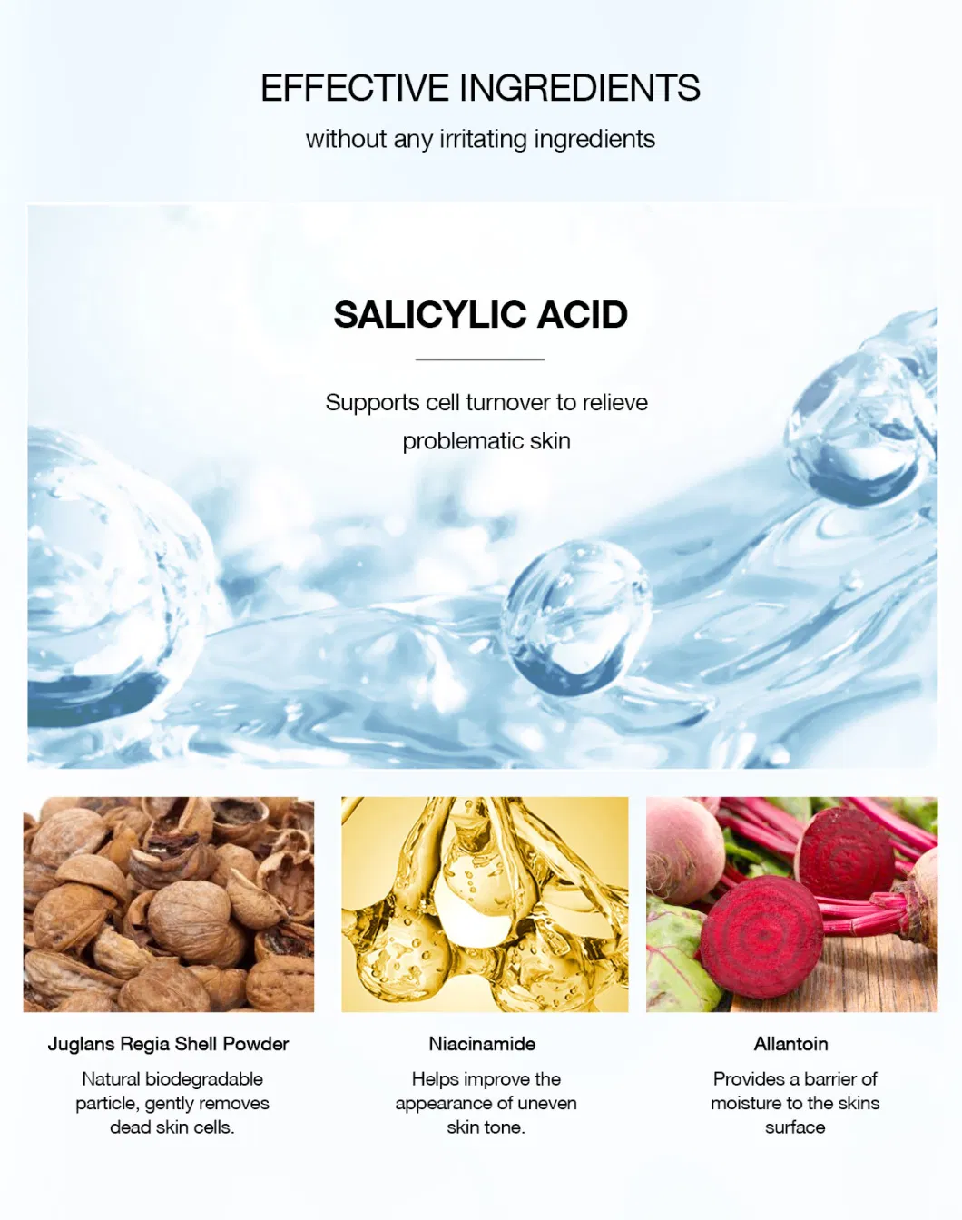 Organic Wholesale Skincare Natural Salicylic Acid Detox Clay Face Mask