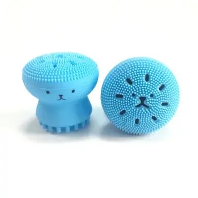 Octopus Double Head Facial Scrubber Silicone Facial Cleanser Brush