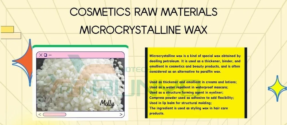 Cosmetics Raw Materials Soft Microcrystalline Wax for Making Lip Creams and Body Lotions