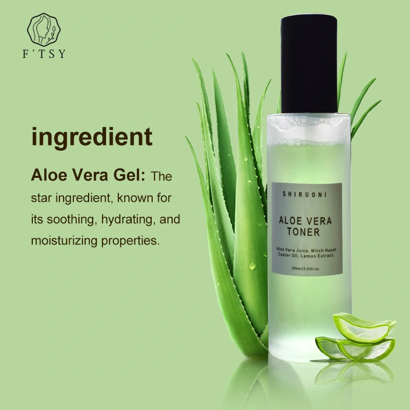 High Quality OEM Skincare Vegan Organic Hydrating Rejuvenating Moisturizing Facial Aloe Vera Face Toner Mist Spray