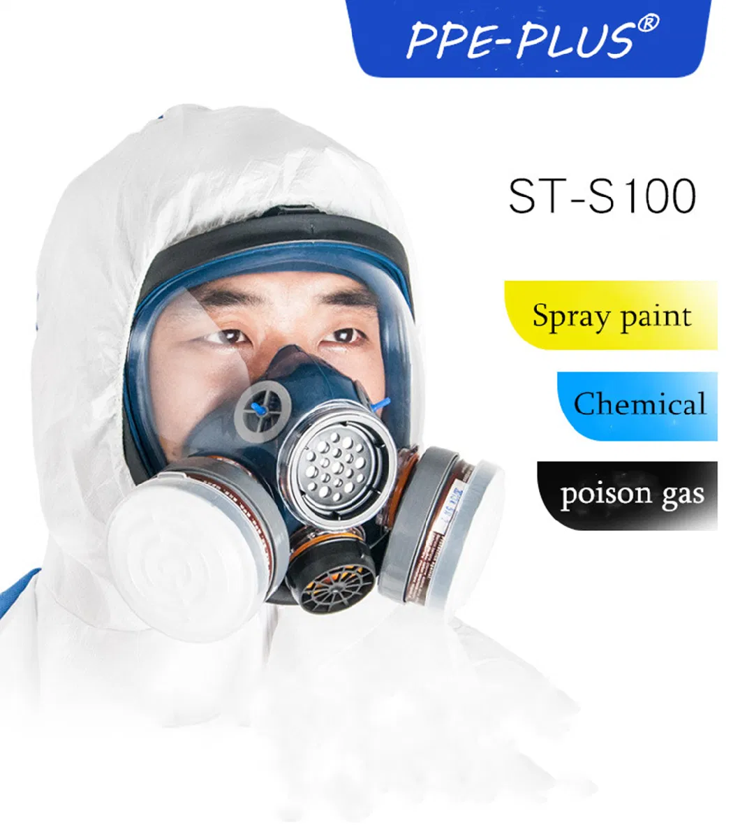 Anti-Gas Silica-Gel Full Face Chemical Respiratory Mask