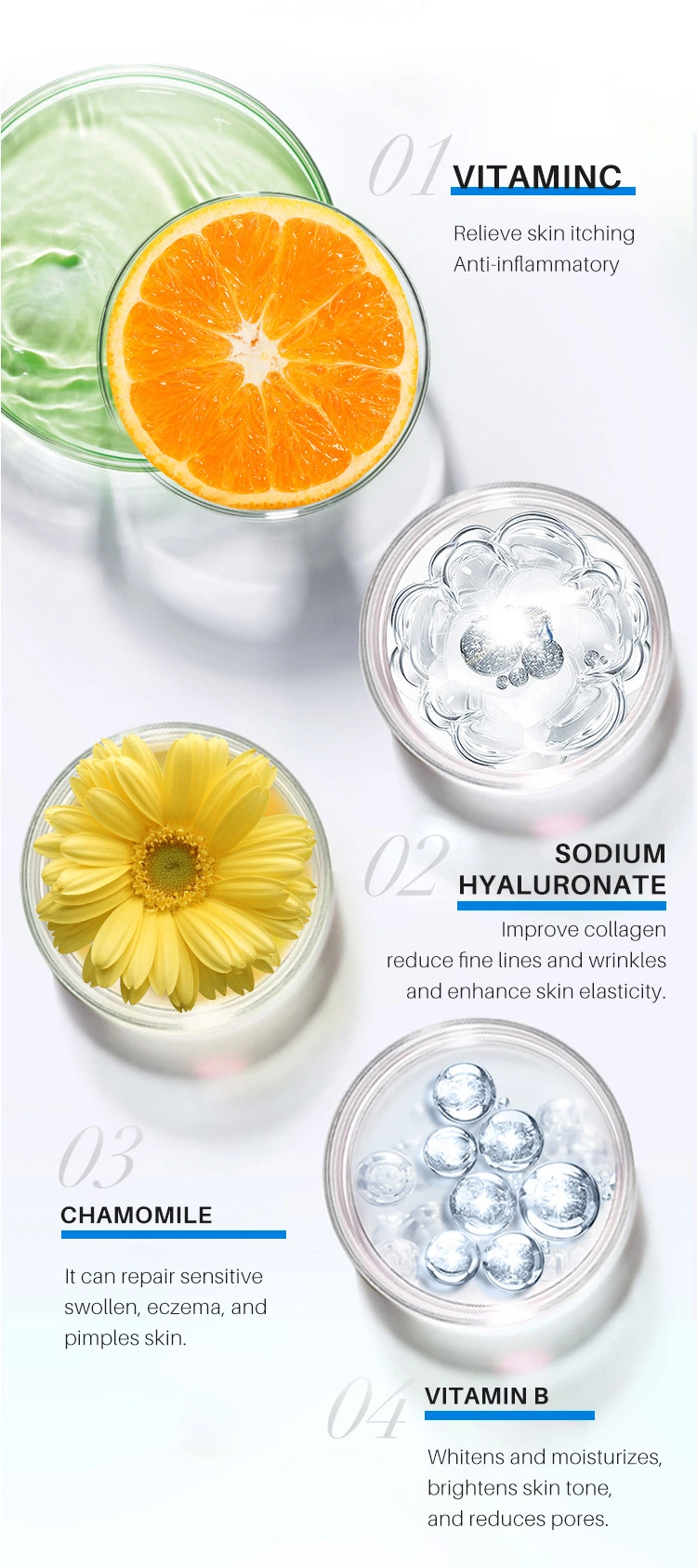 Beauty Cosmetics Skin Care Vitamins C Hyaluronic Acid Hydrating Serum