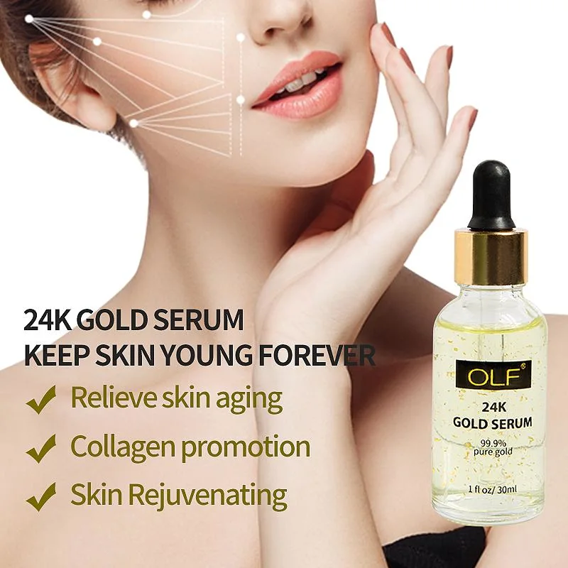 Natural Anti Aging Rose 24K Gold Face Serum