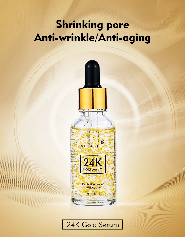 Private Label Whitening 24K Goldzan Ampoule Serum for Beauty Care 24K Face Gold Serum Brightening