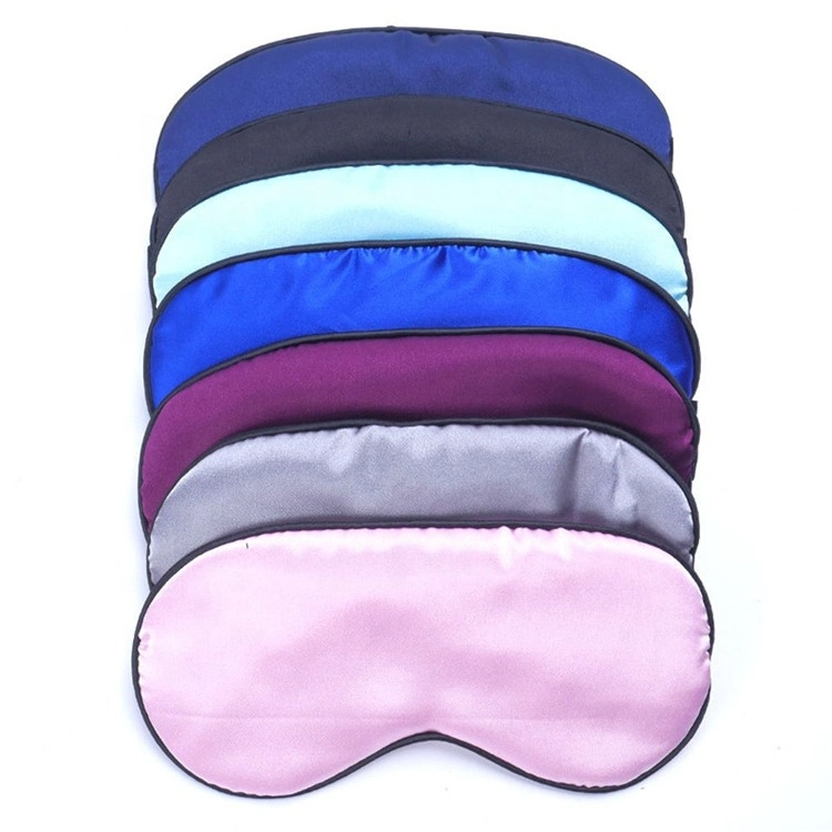 Custom Logo Luxury Sleeping 100% Mulberry Silk Sleep Full Eye Mask Pink