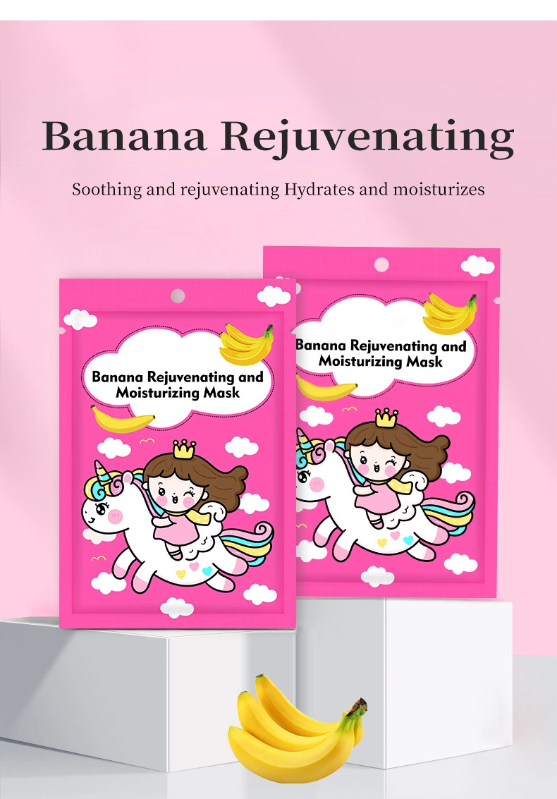 Skin Care Vitamin C Beauty Fruit Extract Strawberry Moisturizing Whiten Cartoon Girl Sheet Korean Facial Mask