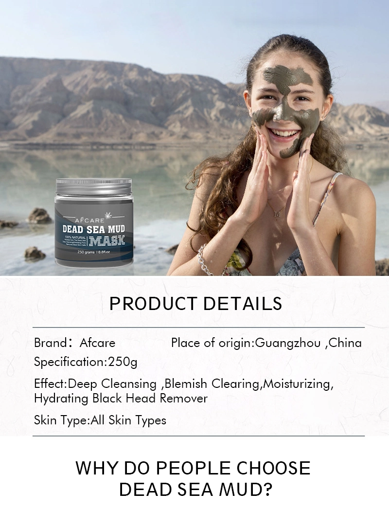 Natural Organic Deep Moisturizing Black Facial Mask Anti Aging Dead Sea Mud Mask