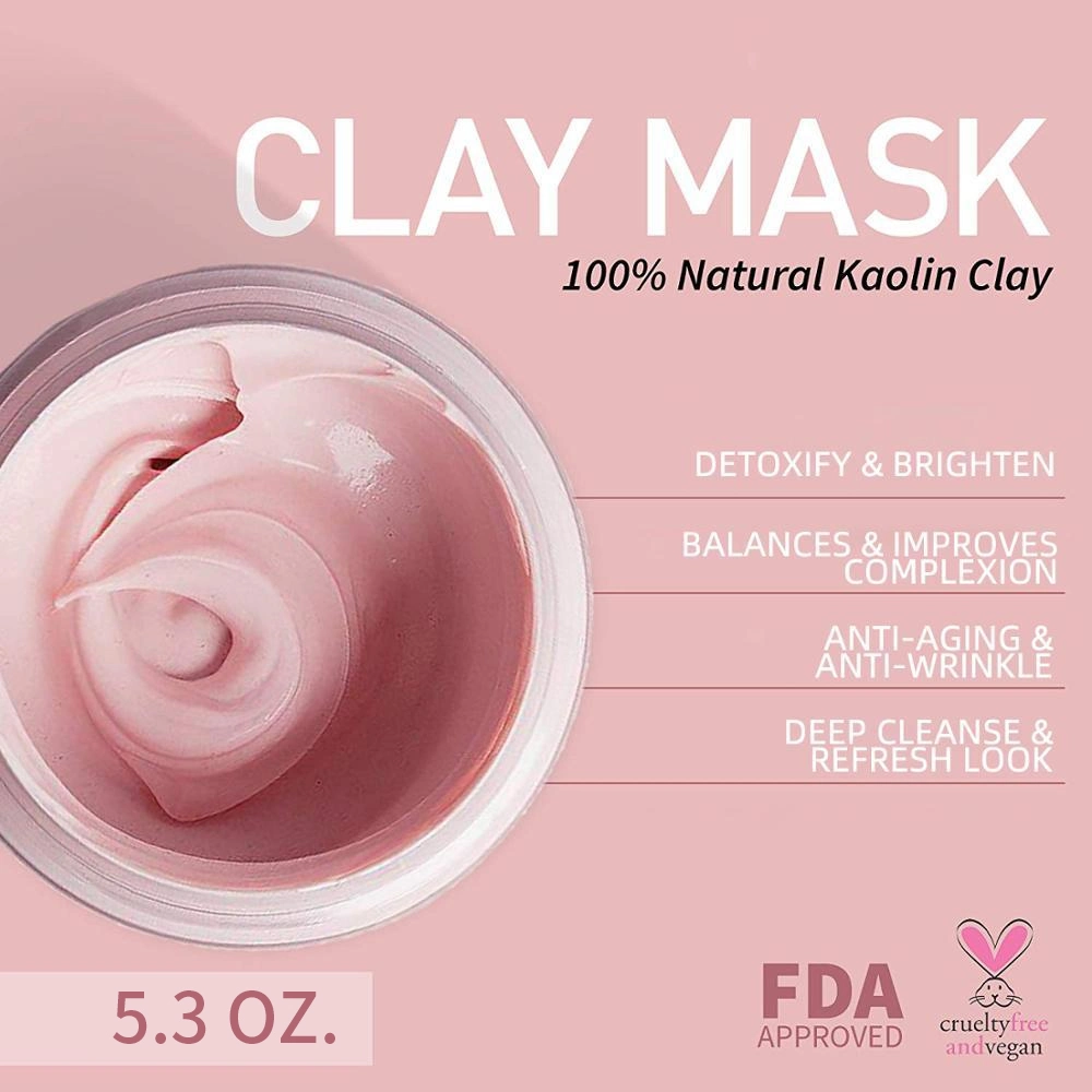 Private Label OEM Sake Lees Clay Mask Mud Facial Mask Rose Mud Mask