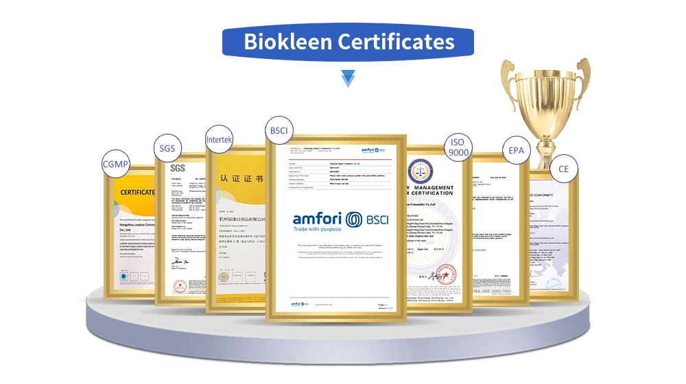 Biokleen OEM Free Sample pH Balanced Alcohol-Free Towelettes Individually Wrapped Face Makeup Remover Wet Wipes