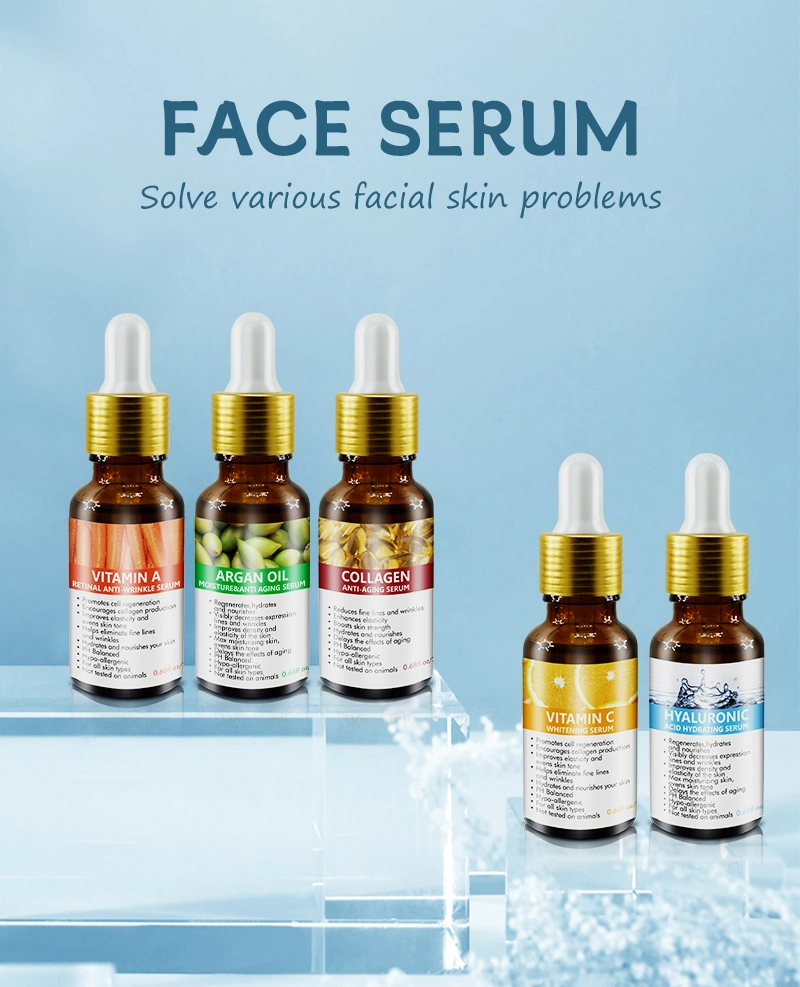 Private Label Skin Care Serum Hyaluronic Acid Vitamin E OEM Organic Anti Aging Brightening Wrinkle Face Vitamin C Serum