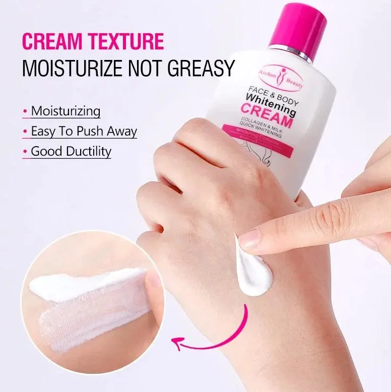 Online Wholesale in Stock Beauty Milk Moisturizer Natural Body Face Skin Whitening Lotion Cream for Women